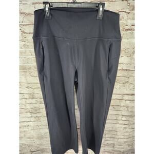 Spyder Yoga Pants Size XL Black Pockets Wide Leg